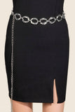 Flat Oval Hoop Chain Belt