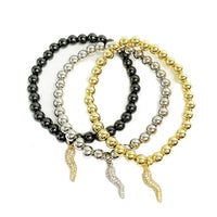 Brandi Rhinestone Italian Pave Horn Bracelet