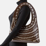 Gold Rivet Shoulder Bag
