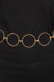 Metallic Braided Hoop Chain Belt