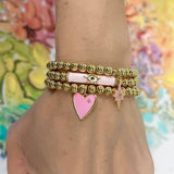 Zayla Enamel Heart Beaded Bracelet