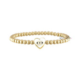 Sandi Enamel Heart Evil Eye Beaded Bracelet