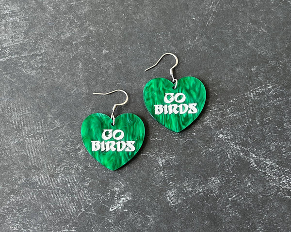 Mini Go Birds Heart Earring