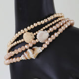 Two Toned Shell Beaded Bracelet