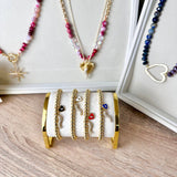 Brandi Heart Horn Evil Eye Beaded Bracelet