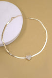 Herringbone Heart Necklace