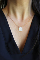 Virgin Mary Mother of Pearl Necklace