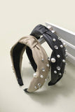 Faux Leather Embellished Headband