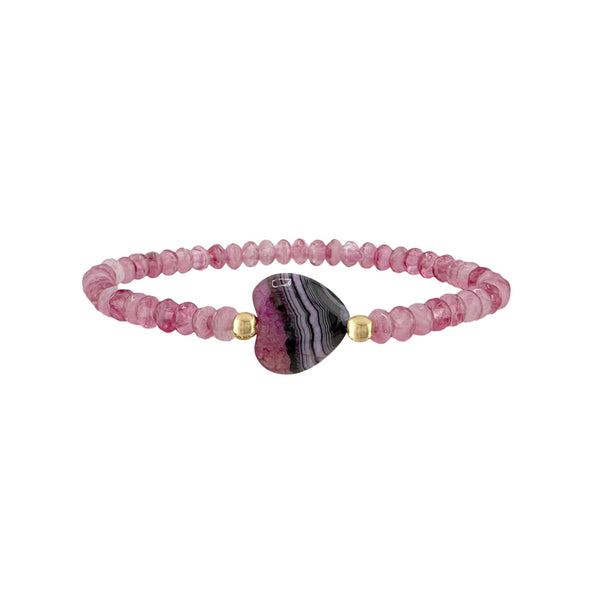 Worry Stone Harper Heart Bracelet