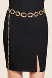Flat Oval Hoop Chain Belt
