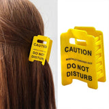 Caution Sign Claw Clip