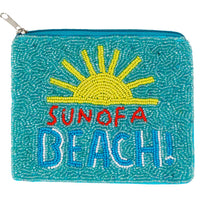 Sun of a Beach Beaded Coin Purse