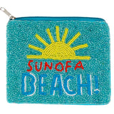 Sun of a Beach Beaded Coin Purse