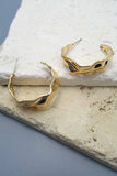 Chunky Hammered Hoop Earrings