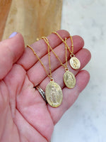 Gold Virgin Mary Necklace