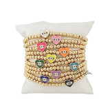 Sandi Enamel Heart Evil Eye Beaded Bracelet