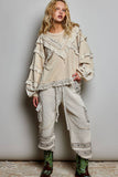 Eyelet Ruffle Vintage Wash Top