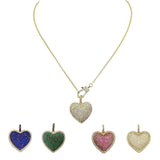 Rachel Diamond Spectacular Clasp & Heart  Necklace