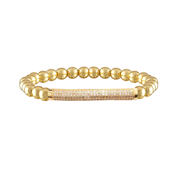 Lexi Pave Beaded Bar Bracelet