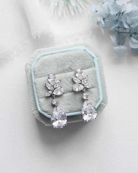 Natalia Cluster CZ Earrings