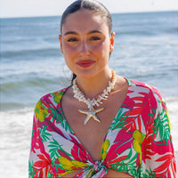 Gold Starfish Seashell Necklace