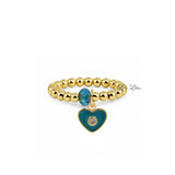 Isabella Enamel Crystal Heart Stretch Ring