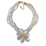 Pearl Flower Pendant Necklace