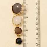 Marble Metallic Disc Earrings