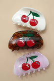 Oval Cherry Claw Clips