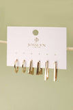 Geo Gold Mini Hoop Earring Set