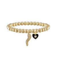 Brandi Heart Horn Evil Eye Bracelet