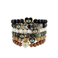 Sandi Heart of Protection Beaded Gemstone Bracelet