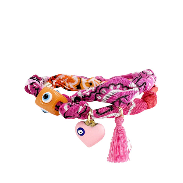Soleil Magnetic Charm Bandana Double Wrap Anklet/Bracelet