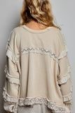 Eyelet Ruffle Vintage Wash Top