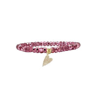 Harper Slanted Heart Beaded Bracelet