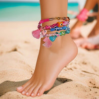 Soleil Magnetic Charm Bandana Double Wrap Anklet/Bracelet