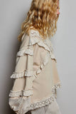 Eyelet Ruffle Vintage Wash Top