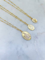 Gold Virgin Mary Necklace