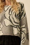 Floral Rose Jacquard Sweater