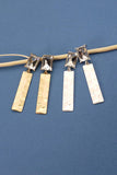 Rectangle Stone Hammered Drop Earrings