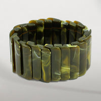 Marbled Slats Stretch Bracelet