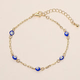 Gold Chain Evil Eye Bead Bracelet