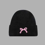 Bow Ribbed Beanie