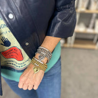 Lexi Pave Beaded Bar Bracelet
