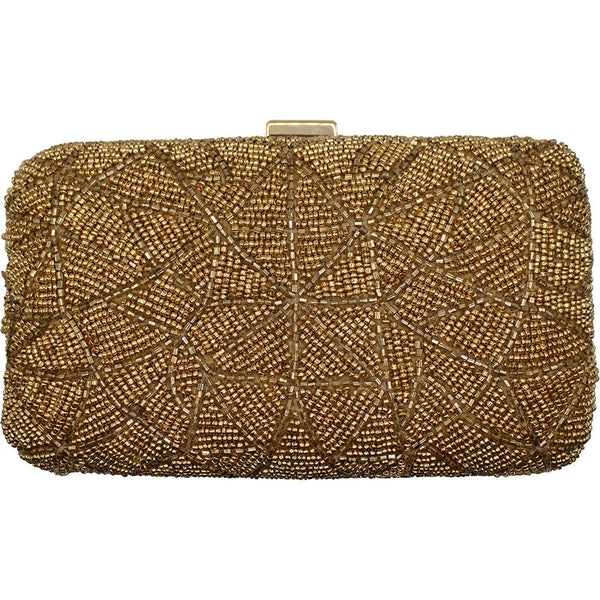 Vintage Gold Beaded Clutch