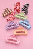 Jumbo Checkered Claw Clips