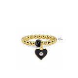 Isabella Enamel Crystal Heart Stretch Ring