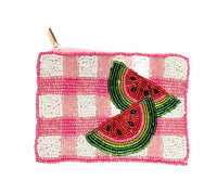 Watermelon Slices Beaded Coin Purse