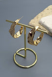 Chunky Hammered Hoop Earrings