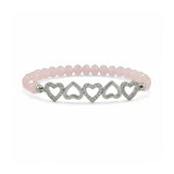 Five Hearts Crystal Stretch Bracelet